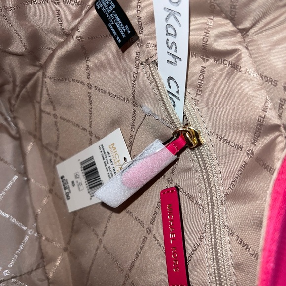 Michael Kors Shoulder Bag Xchain Jet Set LG Color-Block Logo Tote Electric Pink - Picture 10 of 11
